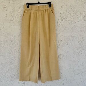 100% cotton Tan Wide Leg Pants Size L
